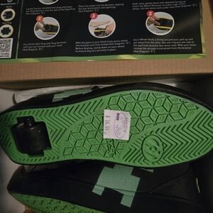 Kids Black and Green Shoes